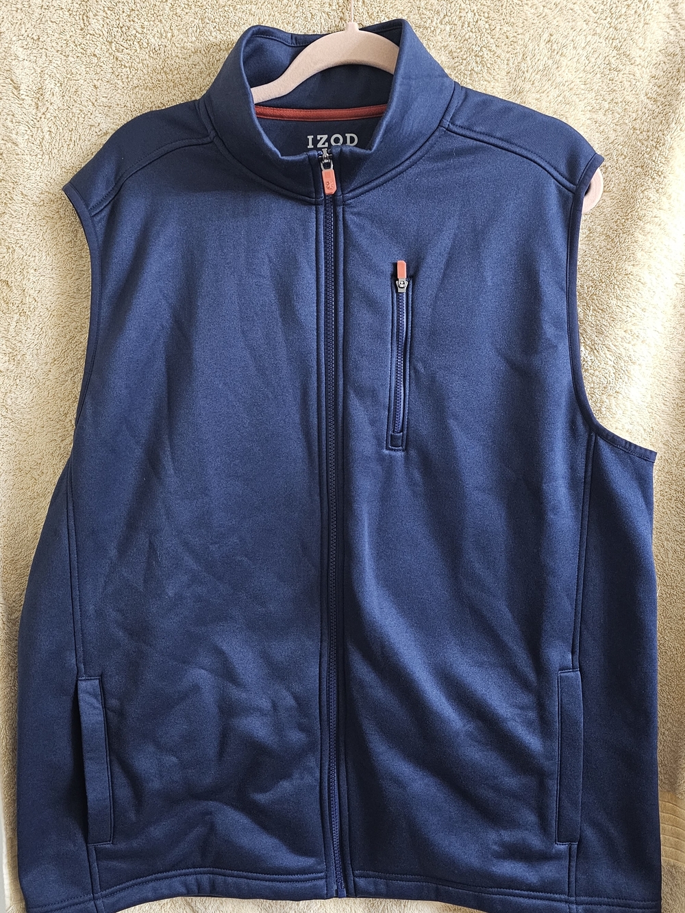 IZOD Navy Blue Zip-Front Performance Vest